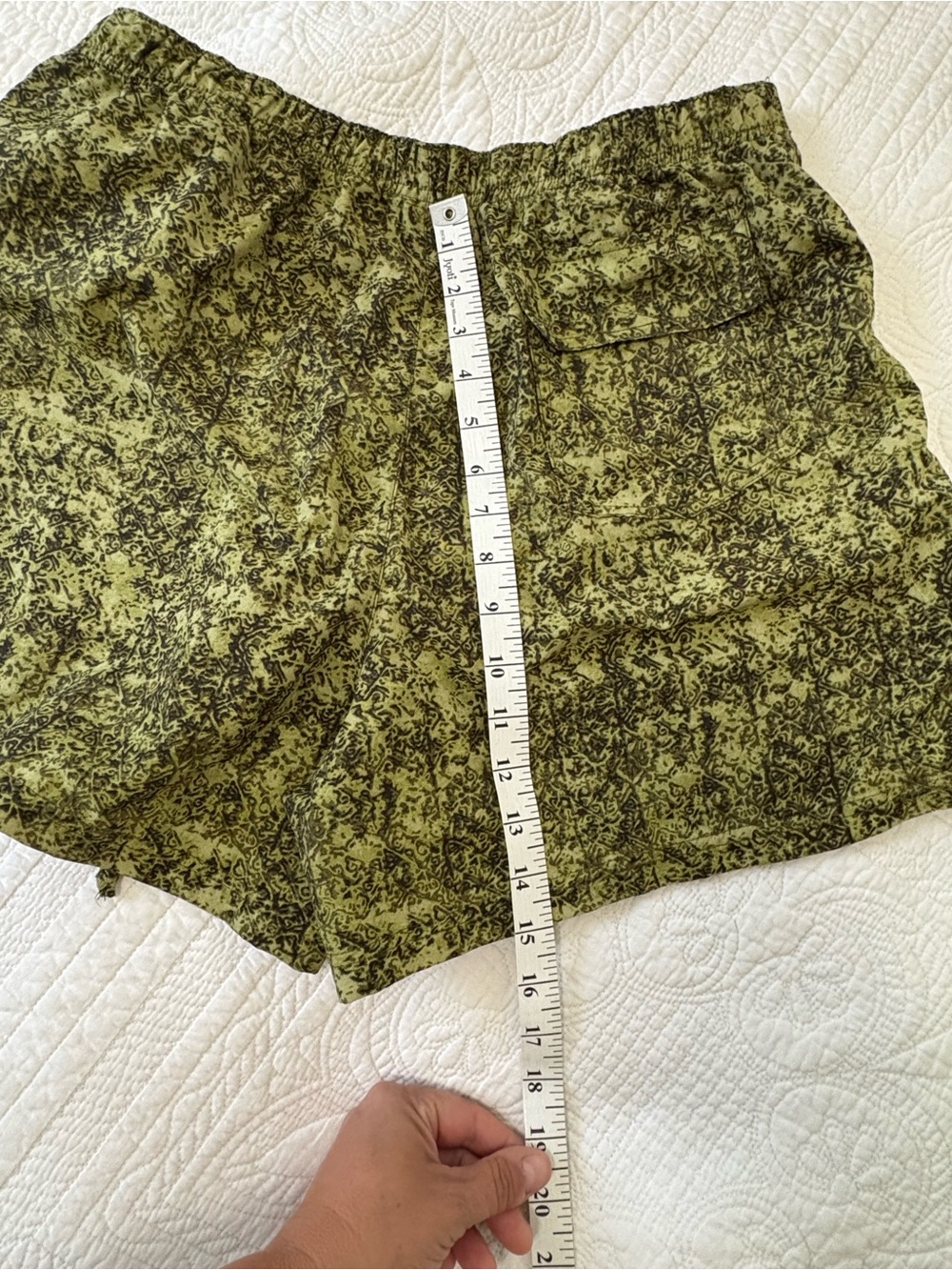 Catalina Olive Green Printed High-Waist Shorts - Picture 5 of 5